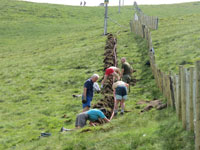 Digging the trench for a new power cable at the LakeDistrict Ski Club