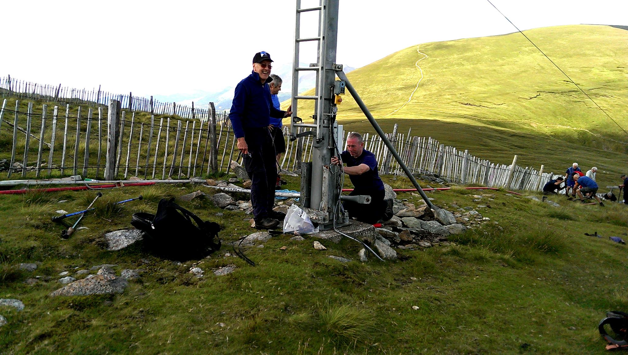 Work on the trench and pylon