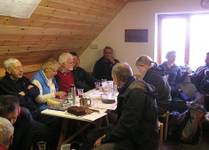 Inside the members hut